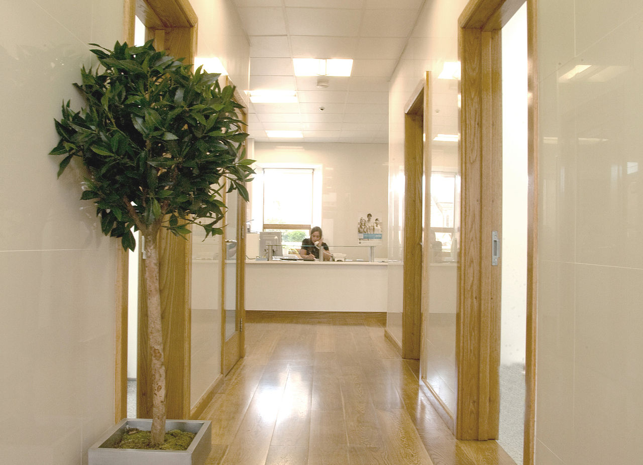 Reception and treatment room corridor at Falkirk Dental Care